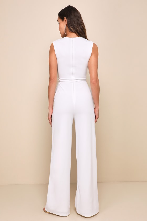 Ela Wide-Leg Jumpsuit - Soft White