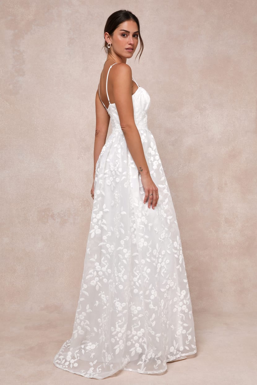 open lace back dress Bariano Maxine Off Shoulder Ruffle Maxi Dress main image 0