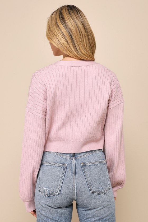 Lulus Cutest Duet Dusty Rose Knit Cami Top And Cardigan Sweater Set In Dusty Rose
