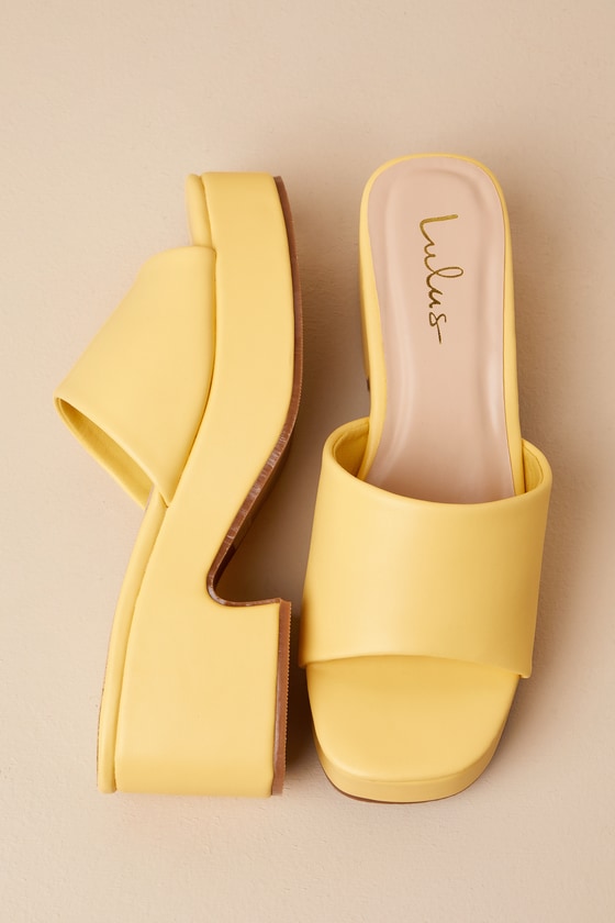 レディース YELLO INK PLATFORM SANDALS