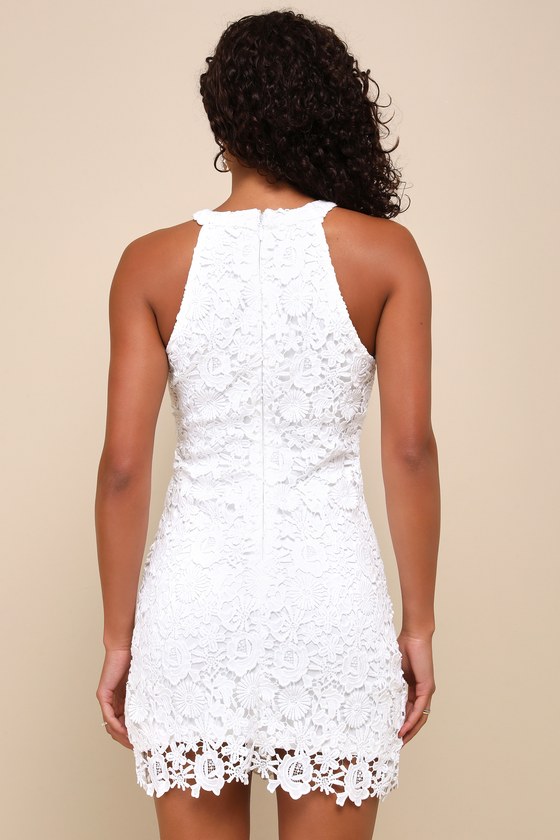 Love Poem Ivory Lace Mini Dress 8