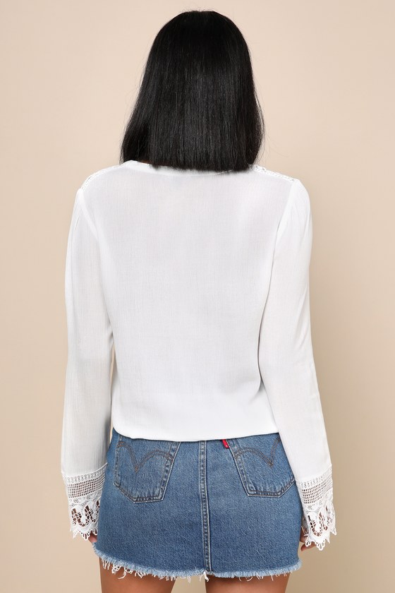 Bali Daydream White Lace Long Sleeve Top 14