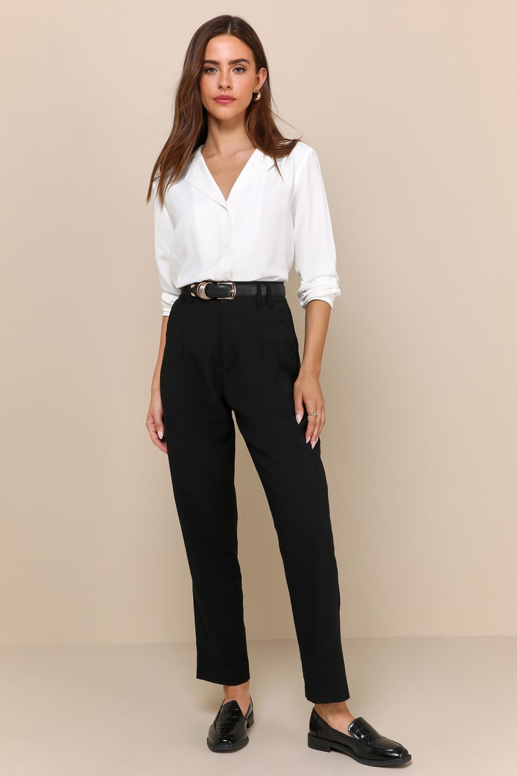 Outfits Black Business Casual Tops Pants Casual Outfits Female