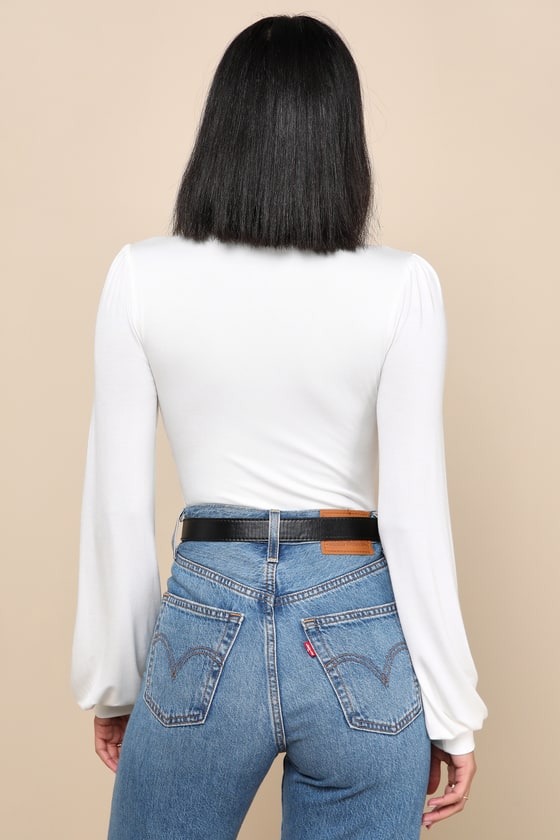 Divine Feminine Balloon Sleeve Bodysuit