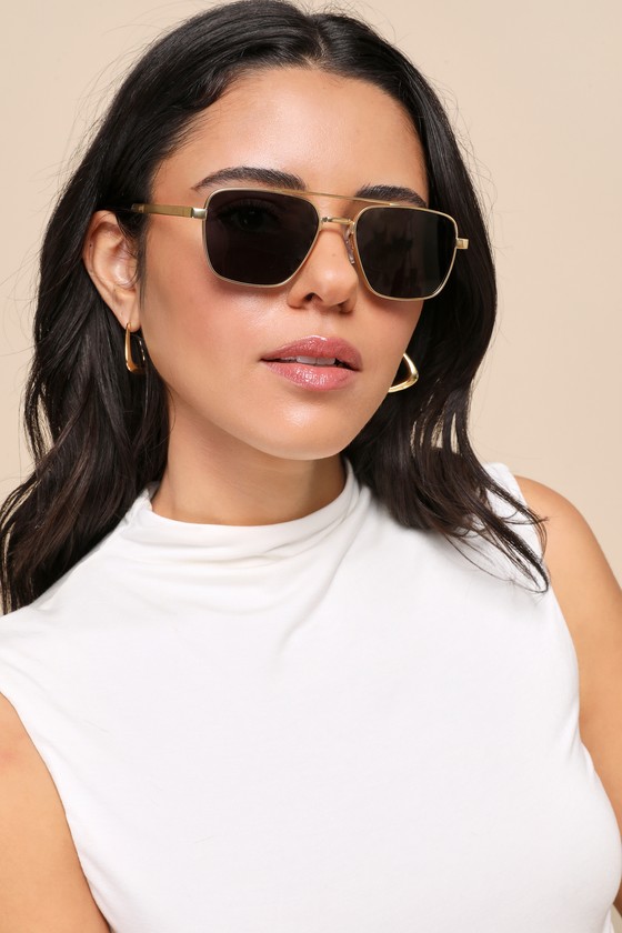 Brooks Gold Aviator Sunglasses 1