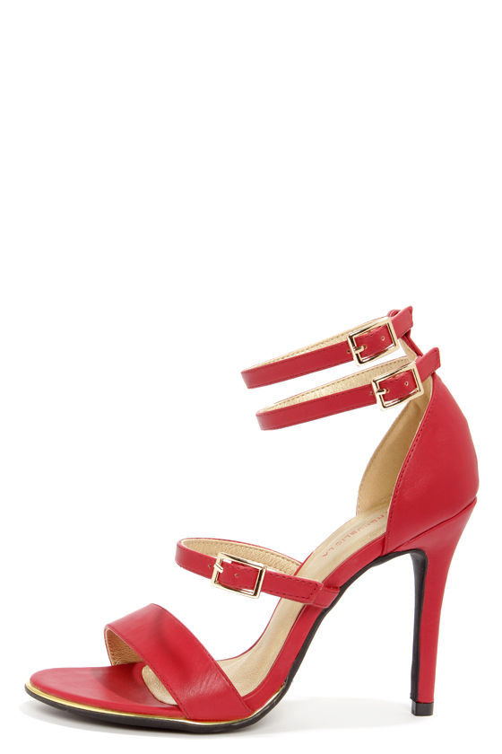 Sexy Red Heels - Ankle Strap Heels - Dress Sandals - $35.00 - Lulus