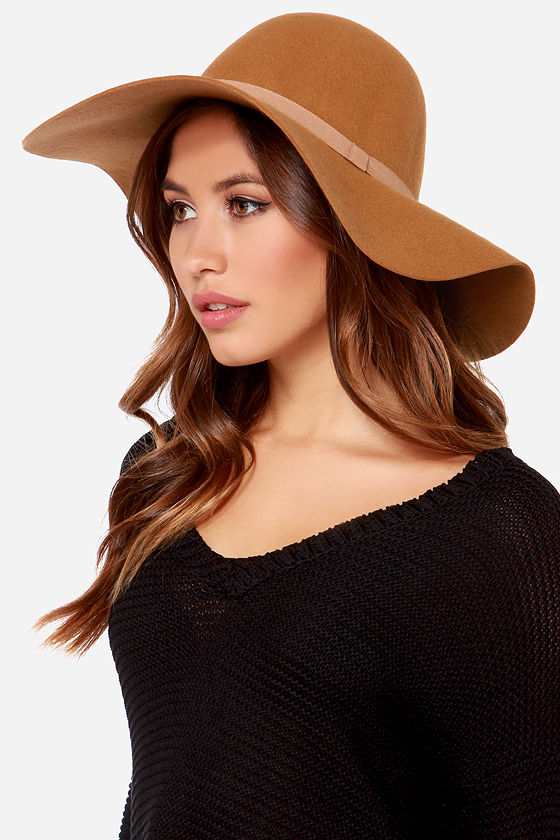 Tan Hat - Floppy Hat - Wide Brimmed Hat 