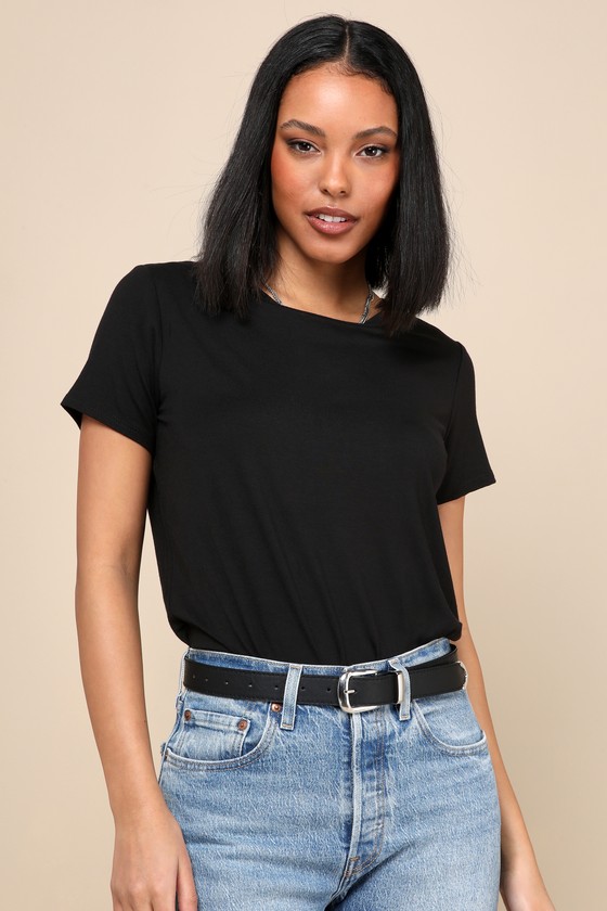 Skyra Black T-Shirt Bodysuit 7