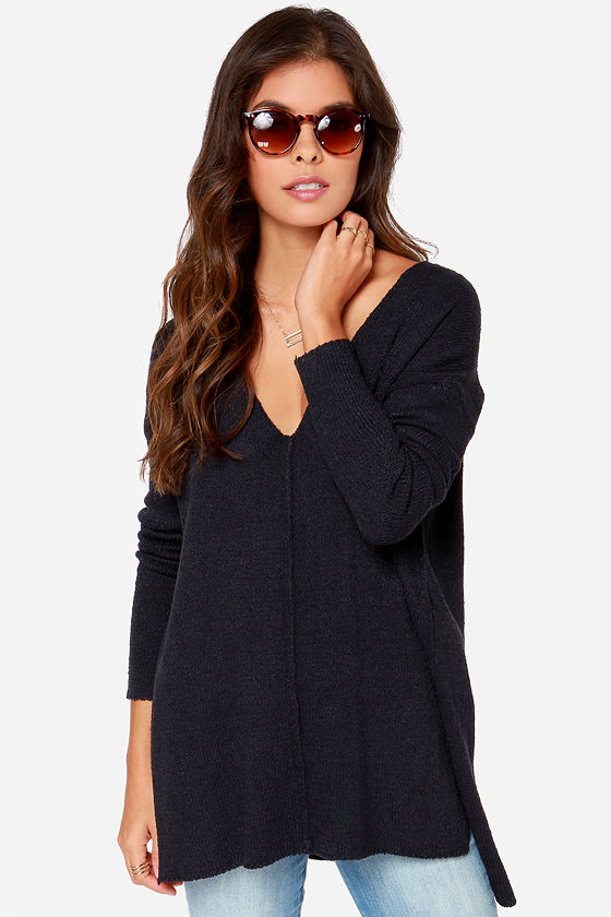 All Together Now Navy Blue Sweater 1