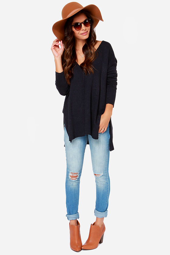 All Together Now Navy Blue Sweater 2