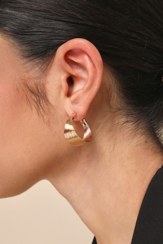 Stylish Solution Gold Three-Piece Huggie Wire Hoop Earring Set 1