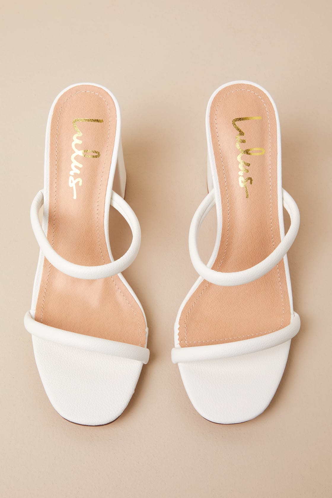 Addien White High Heel Sandals