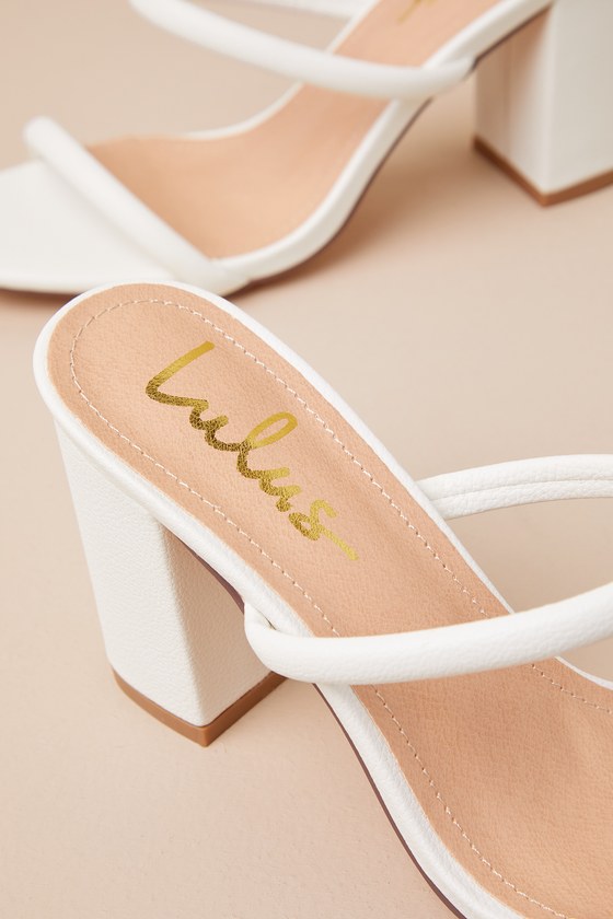 Addien White High Heel Sandals - thumbnail 5
