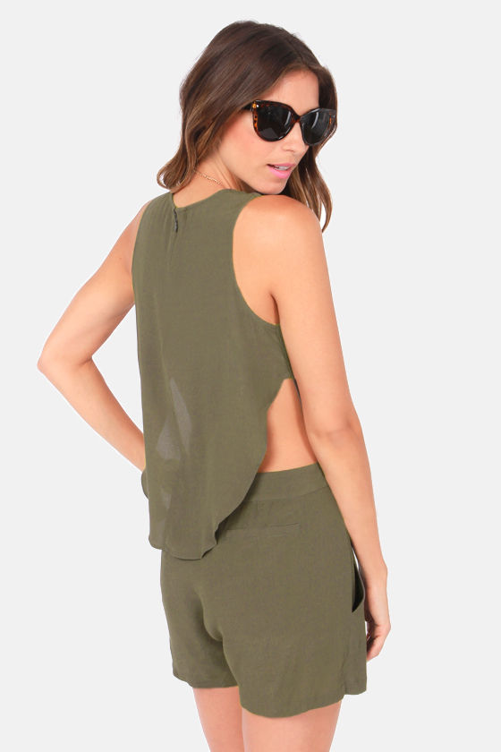 Sincerely Ours Green Vivi Romper main image 0