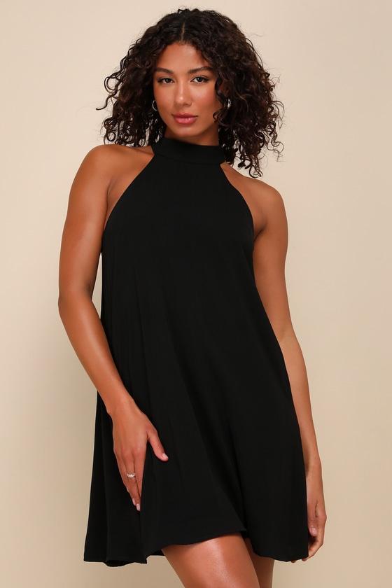 Love of Mine Black Halter Swing Dress 7