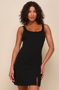 Always Admired Black Sleeveless Mini Dress