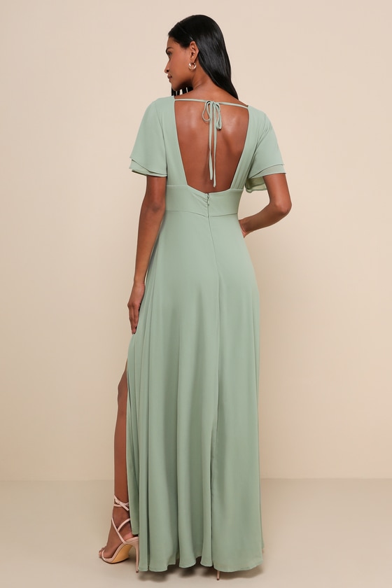Sage & Lilly Sand Castle Flutter Sleeve Sleeve Dress