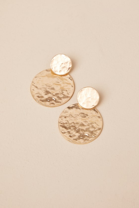 Arcata Gold Round Earrings 3
