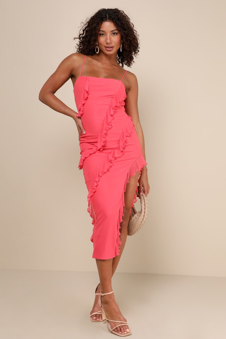 knee length dresses for ladies Petal and Pup Women's Cally Ruffle Sleeve Maxi Dress main image 1
