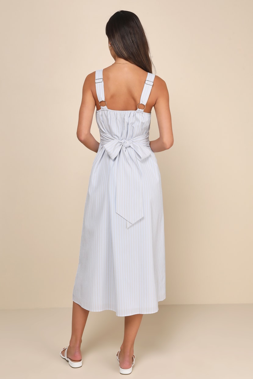 drawstring midi dress Empire Drawstring Midi Dress 100% Cotton / M/L / Rose Plaid