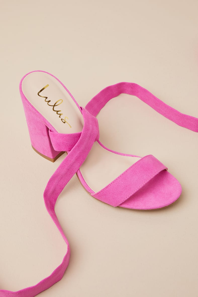 Alta Orchid Suede Lace-Up Heels