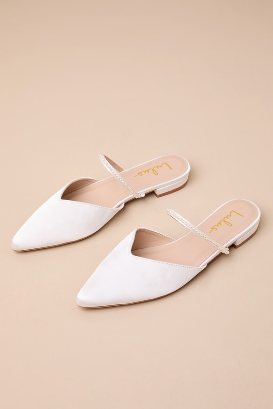 white mule flats