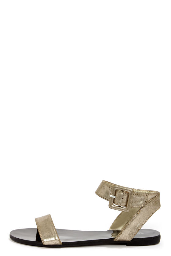 Cute Gold Sandals - Flat Sandals - Gold Shoes - $21.00 - Lulus