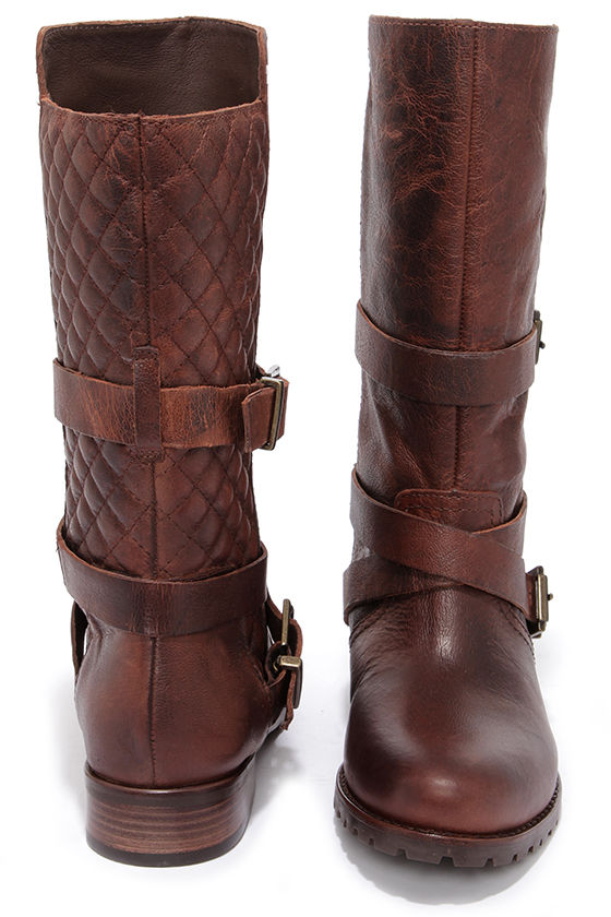tan leather calf boots