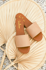 Addison Natural Slide Sandals