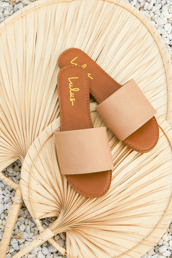 Addison Natural Slide Sandals 1