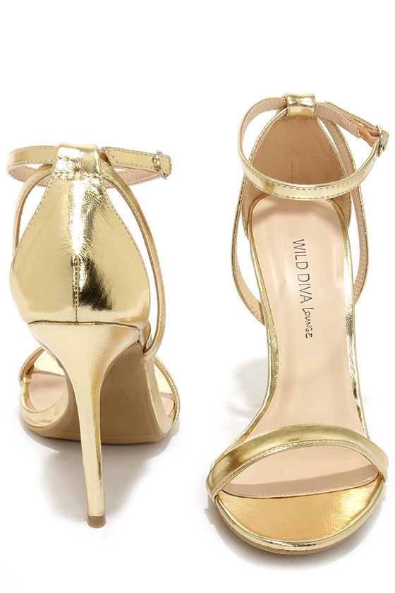 Glam Squad Gold Ankle Strap Heels