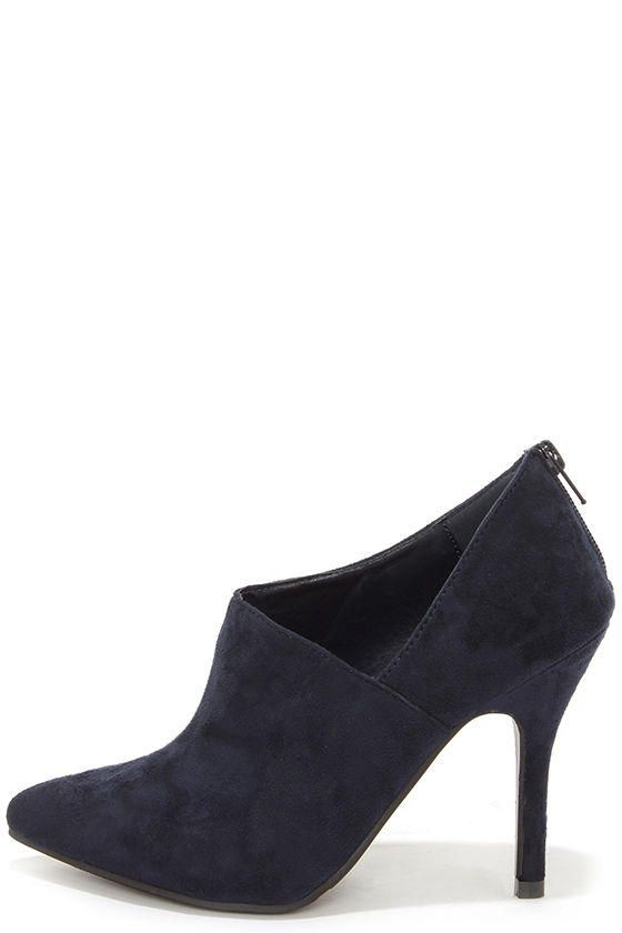 navy blue shoe booties