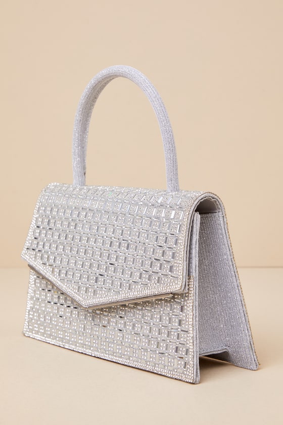 Silver Rhinestone Bag Rhinestone Handbag Sparkly Handbag Lulus