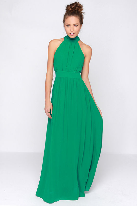 lulus green maxi