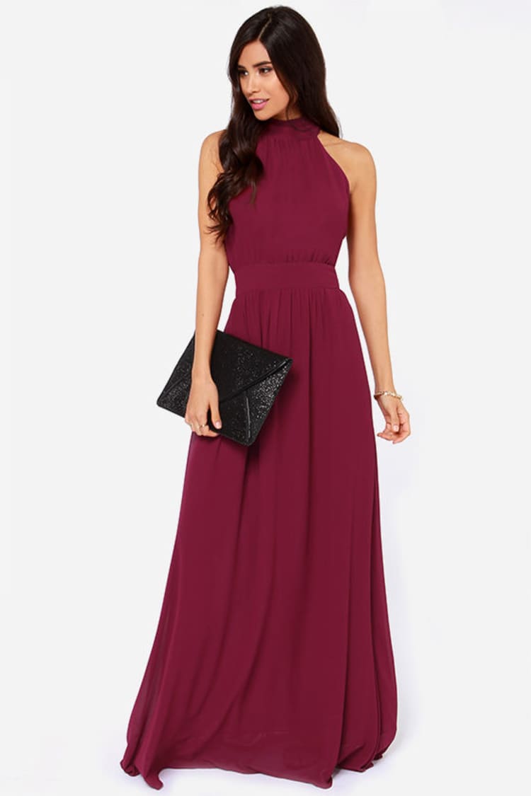 Burgundy Dress - Maxi Dress - Bridesmaid Dress - Gown - $88.00 - Lulus