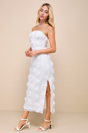 chinese dress ladies Floria 3D Floral Appliqué Dress main image 1