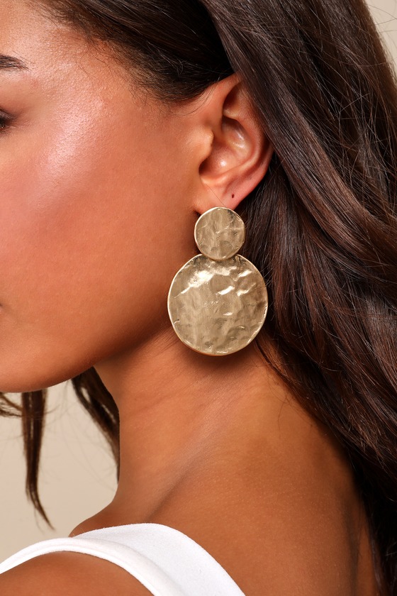 Arcata Gold Round Earrings 6
