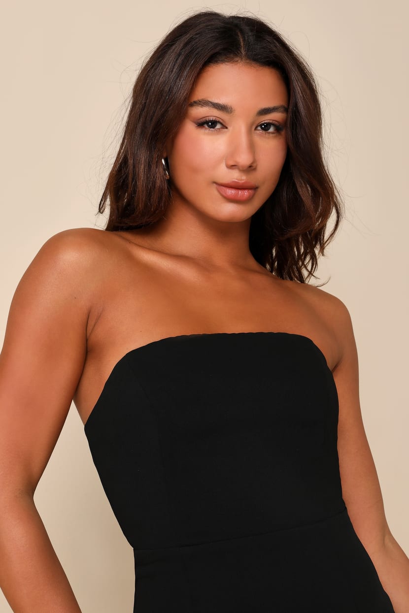 Black Midi Dress - Strapless Midi Dress - Midi Cocktail Dress - Lulus Black Midi Dress - Strapless Midi Dress - Midi Cocktail Dress - Lulus