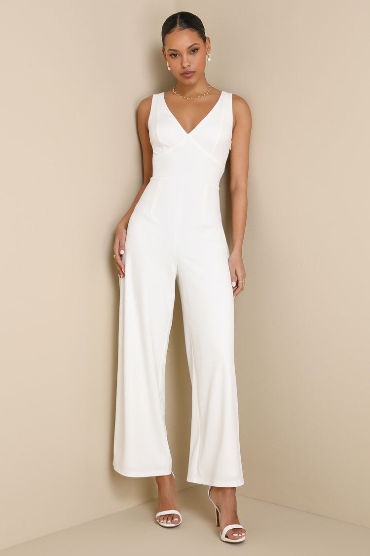 Summer White Party Jumpsuits White Lace Jumpsuit White Bridal