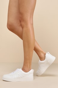 Alta White Lace-Up Sneakers