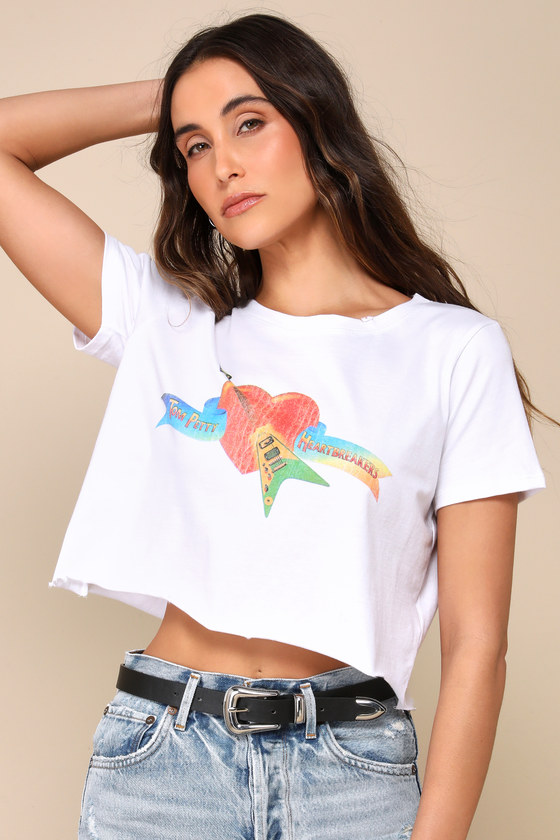 Prince Peter Tom Petty Heartbreakers - White Top - Graphic Tee - Lulus