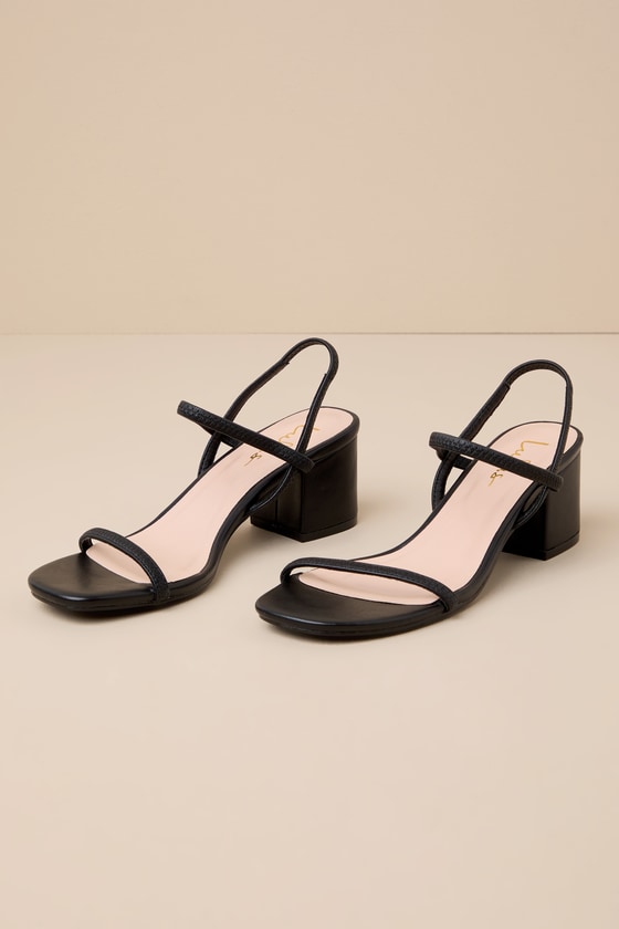 Kalea Black Strappy High Heel Sandals 2