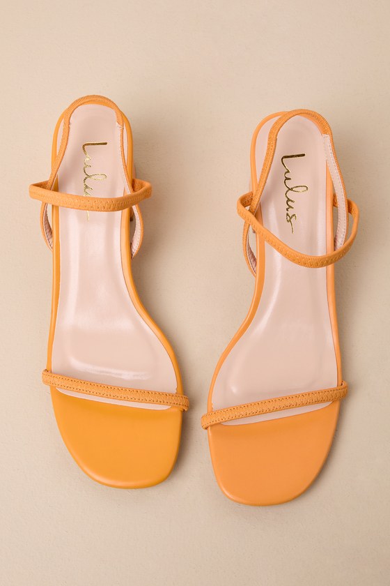 Shop Lulus Kalea Mango Strappy High Heel Sandals
