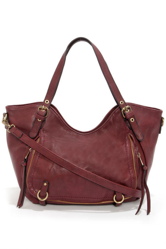 Cute Burgundy Tote - Vegan Leather Tote - Burgundy Handbag - $54.00 - Lulus