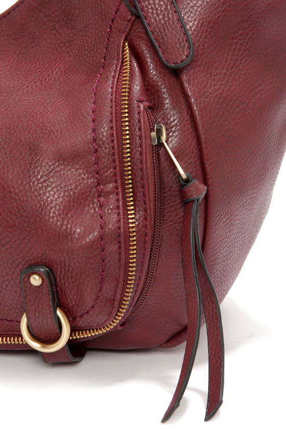 Cute Burgundy Tote - Vegan Leather Tote - Burgundy Handbag - $54.00