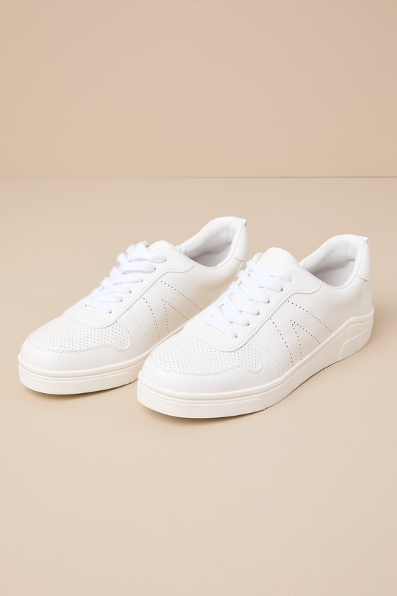 Alta White Lace-Up Sneakers 2