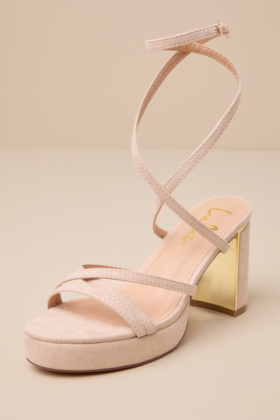 suede platform heels with ankle strap