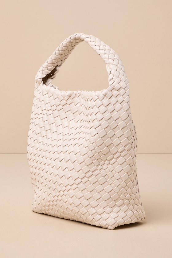 Shop Lulus Effortless Companion Ivory Woven Handbag