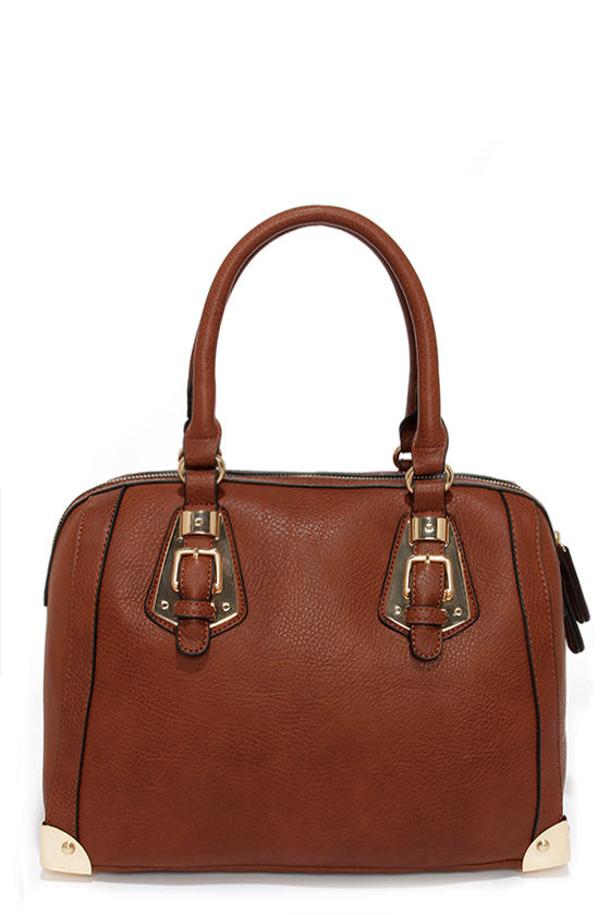Chic Brown Handbag Bowler Bag Vegan Leather Handbag 73.00 Lulus