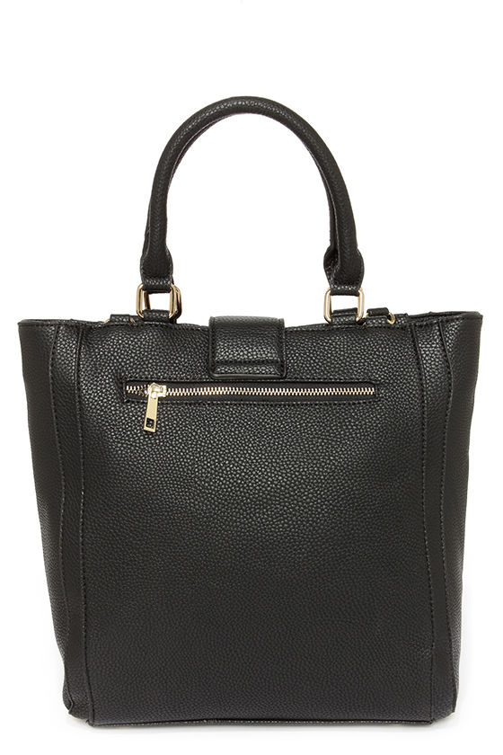 Chic Black Handbag - Quilted Handbag - Gold Chain Handbag - $73.00